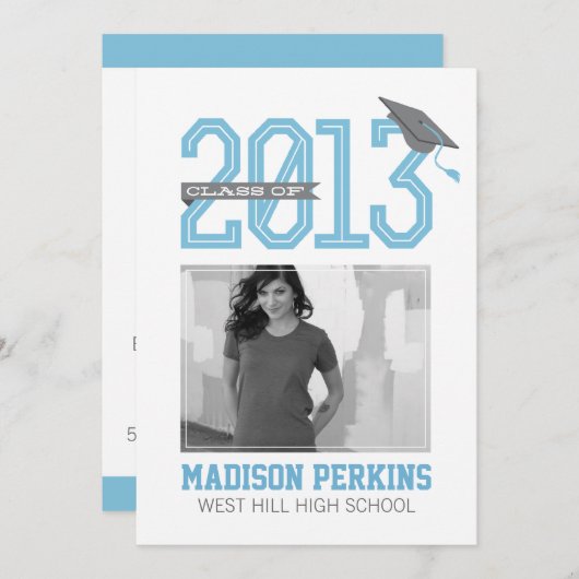 Modern Graduation Party nodigt uit Kaart (Voorkant / Achterkant)