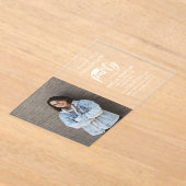 MODERN GRADUATION PARTY PET FOTO ACRYL UITNODIGINGEN (Laagn)