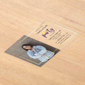 MODERN GRADUATION PARTY PET FOTO ACRYL UITNODIGINGEN (Laagn)