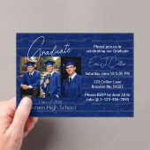 Modern Graduation Party Photo Display Acryl Uitnodigingen (Insitu (Draagbaar))
