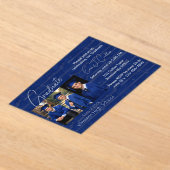 Modern Graduation Party Photo Display Acryl Uitnodigingen (Laagn)