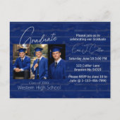 Modern Graduation Party Photo Display Briefkaart (Voorkant)
