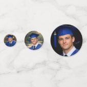 Modern Graduation Party Photo Display Confetti (Voorkanten)