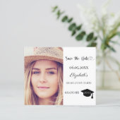 Modern Graduation Party Save the Date card (Staand voorkant)