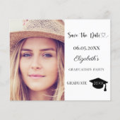 Modern Graduation Party Save the Date card (Voorkant)