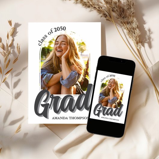 Modern Graduation Party Script Foto Kaart