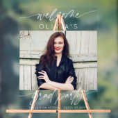 Modern Graduation Party Script Photo Welcome  Acryl Bord (Neutraal)