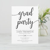 Modern Graduation Party Uitnodiging - Afstudeerder (Staand voorkant)