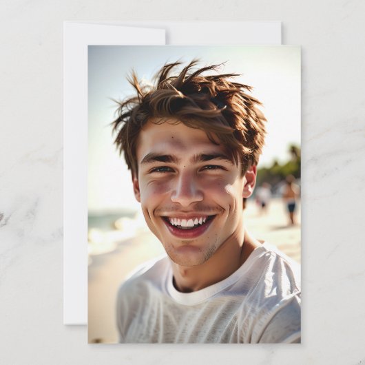 Modern Graduation Party Uitnodiging - Afstudeerder (Achterkant)