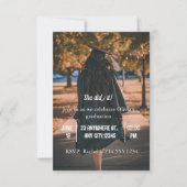 Modern Graduation Photo Invitation for Her | Kaart (Voorkant)