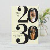 Modern Graduation Photo Invite Kaart (Staand voorkant)