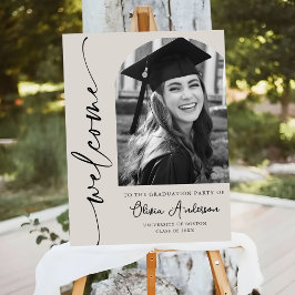 Modern Graduation Photo Welcome Sign