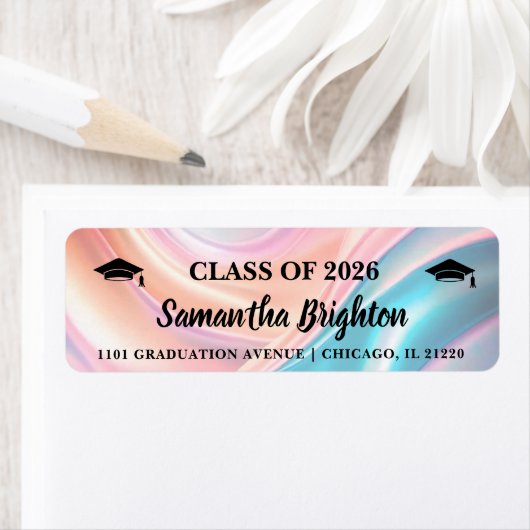 Modern  Graduation Return Address Etiket (Insitu)