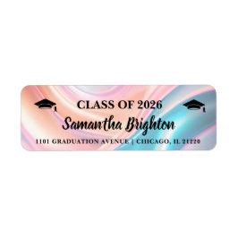 Modern  Graduation Return Address Etiket