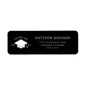 Modern Graduation Return Address Etiket (Voorkant)