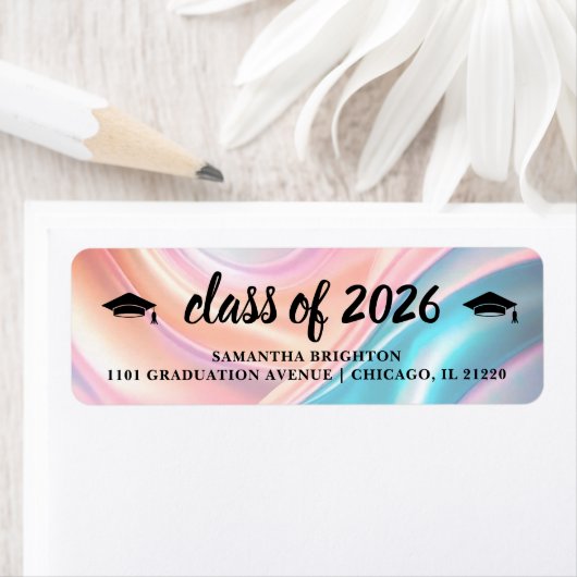 Modern  Graduation Return Address Etiket (Insitu)