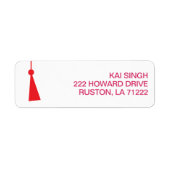 Modern Graduation Return Address Label (Voorkant)