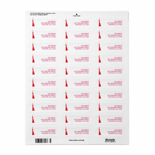 Modern Graduation Return Address Label (Full Sheet)