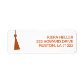 Modern Graduation Return Address Label (Voorkant)