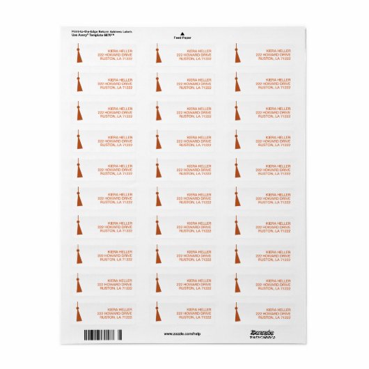 Modern Graduation Return Address Label (Full Sheet)