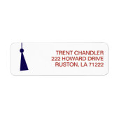 Modern Graduation Return Address Label (Voorkant)