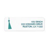 Modern Graduation Return Address Label (Voorkant)