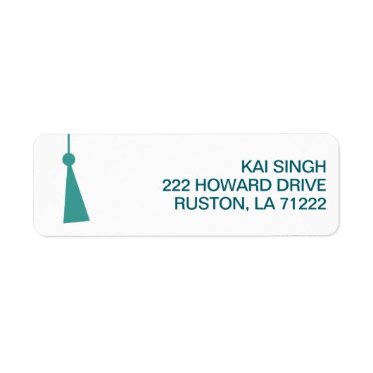Modern Graduation Return Address Label (Voorkant)