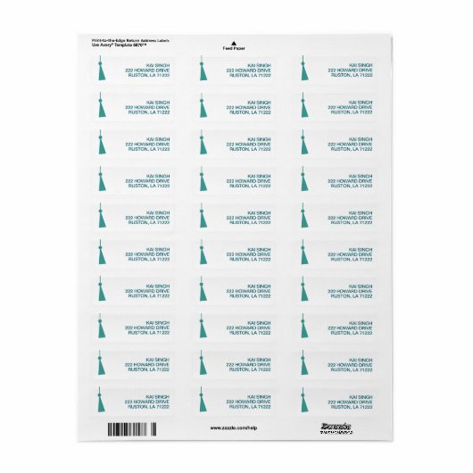 Modern Graduation Return Address Label (Full Sheet)