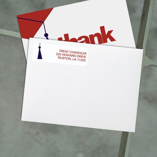Modern Graduation Return Address Label