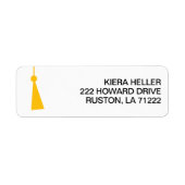 Modern Graduation Return Address Label (Voorkant)