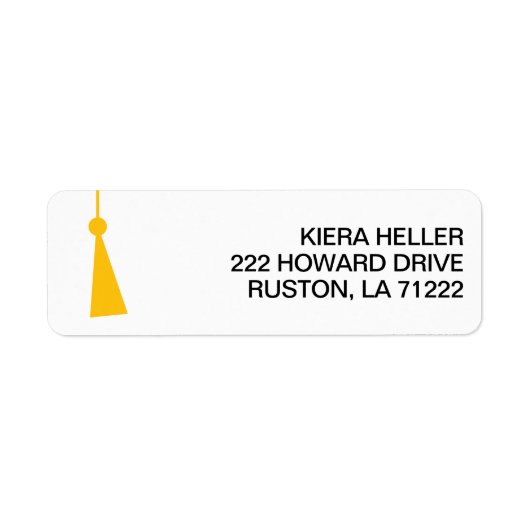 Modern Graduation Return Address Label (Voorkant)