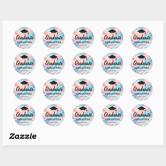 Modern  Graduation  Ronde Sticker (Vel)