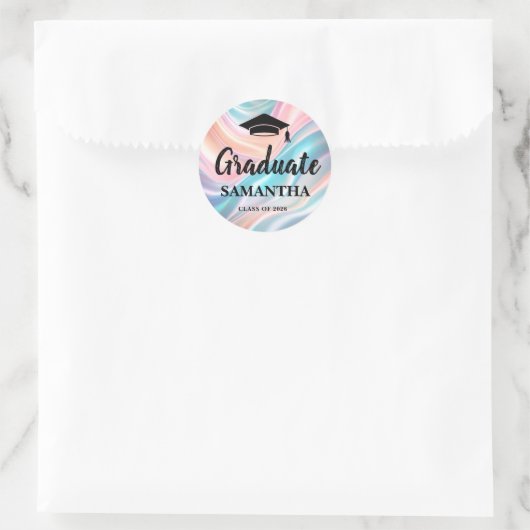 Modern  Graduation  Ronde Sticker (Tas)