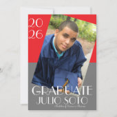 Modern Graduation Typography 2026 Photo Kaart (Voorkant)