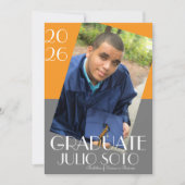 Modern Graduation Typography 2026 Photo Kaart (Voorkant)