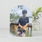  Modern Graduation Typography 2026 Script Photo  Kaart (Staand voorkant)