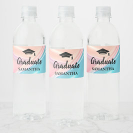 Modern  Graduation  Waterfles Etiket