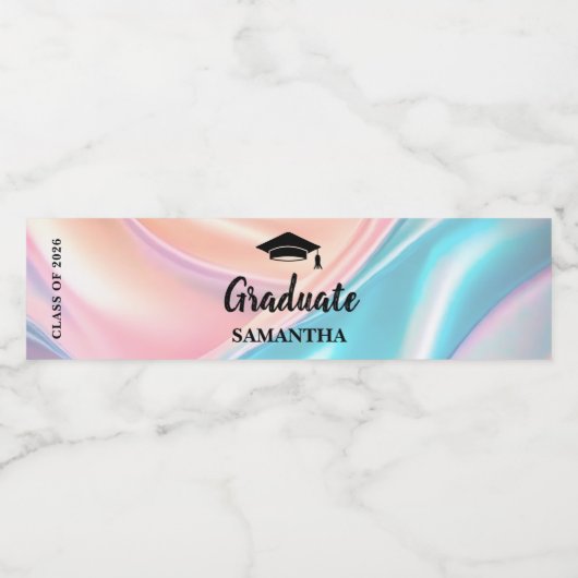 Modern  Graduation  Waterfles Etiket (Enkel label)