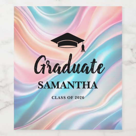 Modern  Graduation  Wijn Etiket (Enkel label)