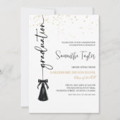 Modern Graduation with Photo Invitation Kaart (Voorkant)