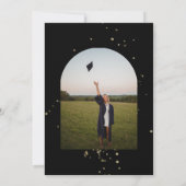 Modern Graduation with Photo Invitation Kaart (Achterkant)