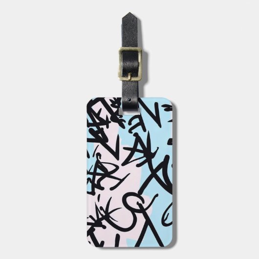 Modern Graffiti Bagagelabel (Voorkant verticaal)