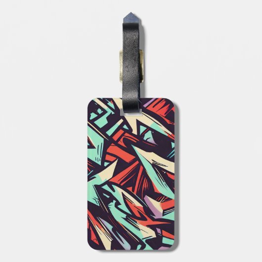 Modern Graffiti Bagagelabel (Achterkant verticaal)