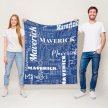 Modern Graffiti Blue Long Names Pattern