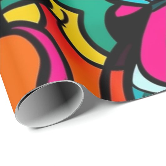 Modern Graffiti Cadeaupapier (Rol Hoek)