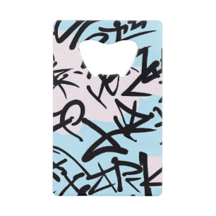 Modern Graffiti Creditkaart Flessenopener