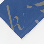 Modern Graffiti Dark Blue Long Names Patroon Fleece Deken (Hoek)