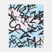 Modern Graffiti Fleece Deken (Voorkant)