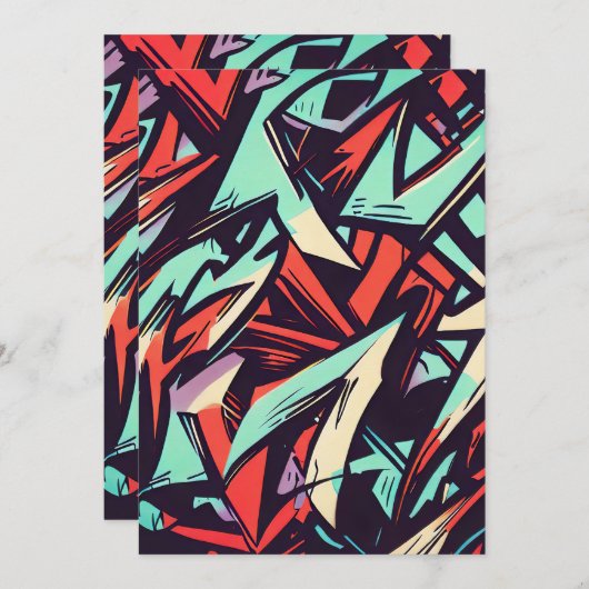 Modern Graffiti Kaart (Voorkant / Achterkant)