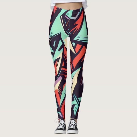Modern Graffiti Leggings (Voorkant)